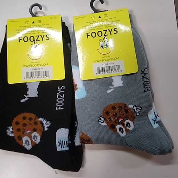 Milk and Cookie Foozys Socks! Mix & Match 8/$30! - Picture 2 of 3